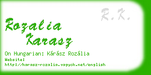 rozalia karasz business card